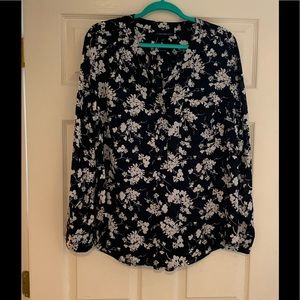Black & white floral blouse from Lane Bryant